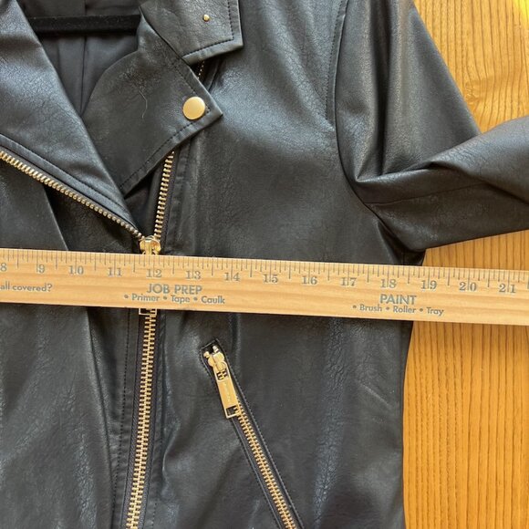 Michael Kors black faux leather jacket size M - Picture 4 of 9